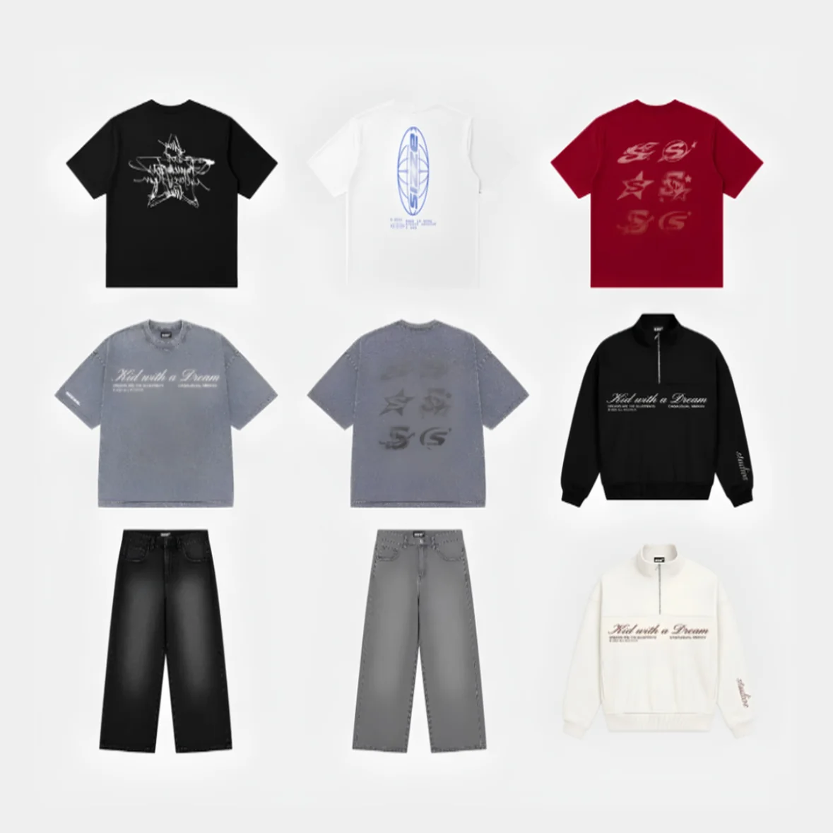 Grade oficial de peças da nova coleção AWKG SIZZE Streetwear